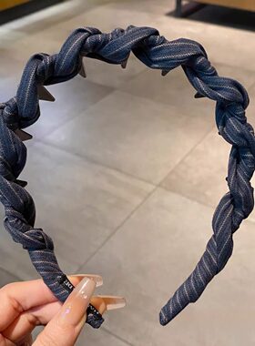 复古高颅顶带齿防滑发箍