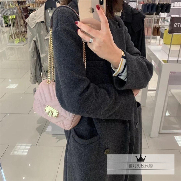 美国正品mk peyton羊皮小香风链条包 蜜儿免税购女士包袋