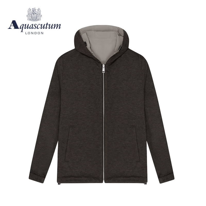 Aquascutum/雅格狮丹冬季新款加厚保暖男士夹克外套Q4850EI031