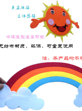 主题墙贴画云朵环境布置幼儿园
