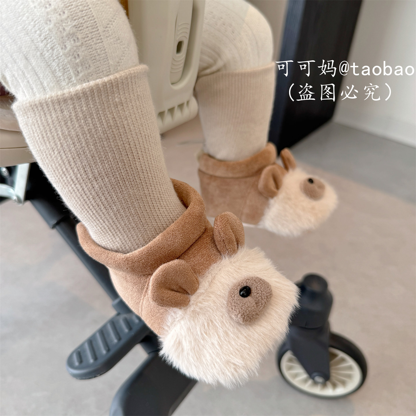 婴幼儿鞋冬季0-1岁男女宝宝卡通软底加厚鞋袜一体防掉跟加绒棉鞋,淘宝优惠券,粉丝福利购,淘宝优惠卷