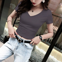 Дымный серой v -neck