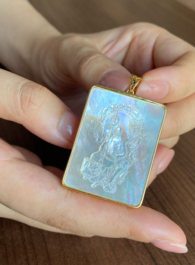 白贝母地藏王菩萨吊坠男女同款