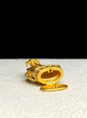 地藏王菩萨纯银挂坠男女随身小金佛摆件