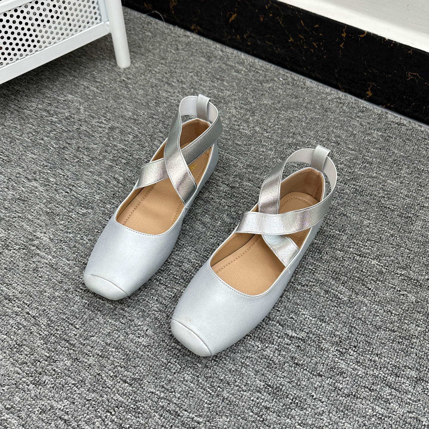 外贸大码一脚蹬浅口单鞋时尚复古方头交叉带舒适平底芭蕾舞女鞋,淘宝优惠券,粉丝福利购,淘宝优惠卷