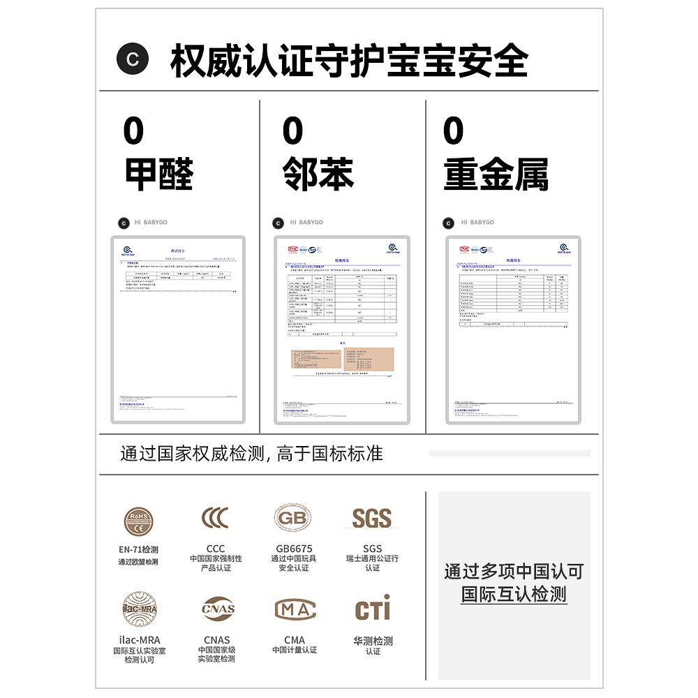 BABYGO宝宝爬行垫加厚xpe无毒无味婴儿家用客厅爬爬垫防摔地垫