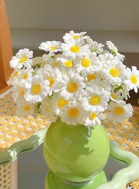ins花瓶摆件仿真花装饰奶油风陶瓷插花桌面玄关客厅高级感装饰