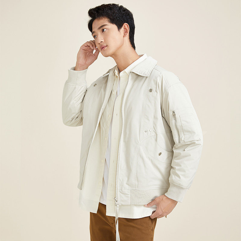 千仞岗新款冬季男士短款夹克羽绒服轻薄外搭休闲外套男,淘宝优惠券,粉丝福利购,淘宝优惠卷