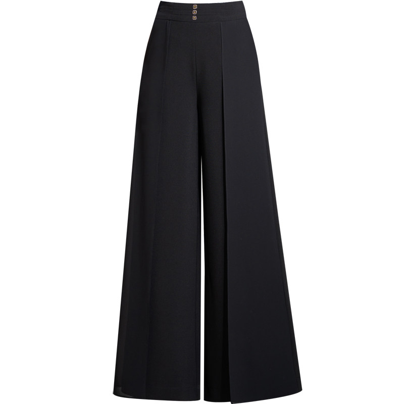 夏季妈妈阔腿裤子女中年2020长裤 娇兰芭莉中老年女装