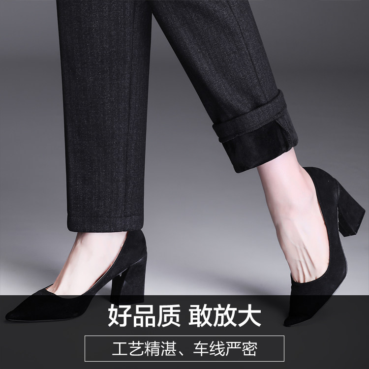 妈妈裤秋冬季加绒毛呢中老年长裤子 娇兰芭莉中老年女装