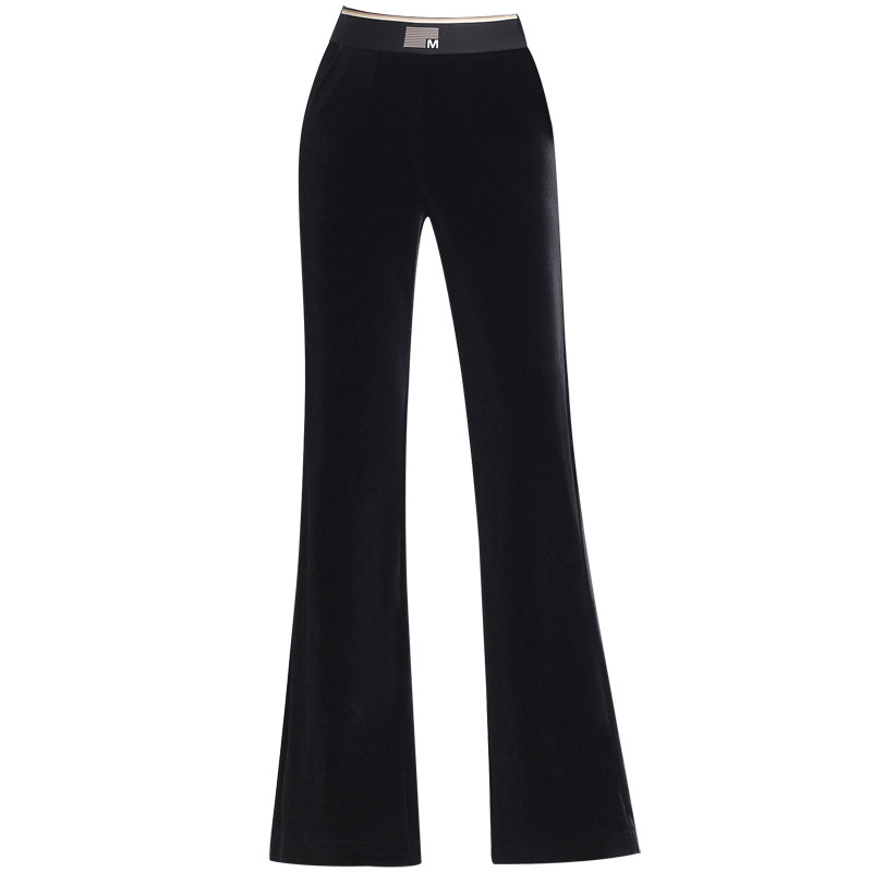 中老年人金丝绒2020年新款喇叭裤 娇兰芭莉中老年女装