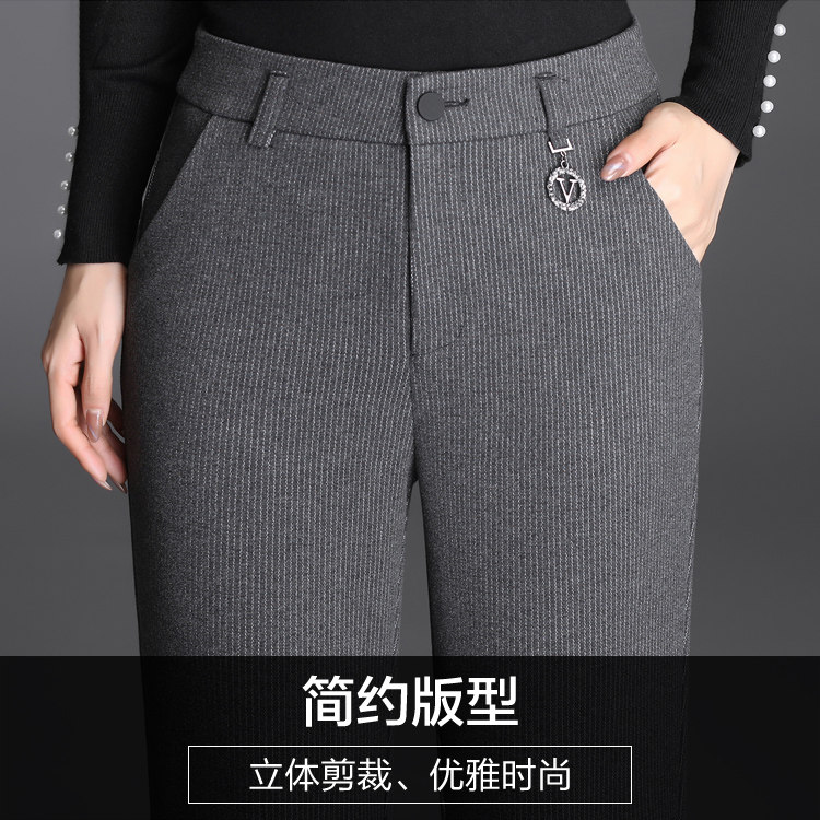 中年妇女妈妈装秋冬毛呢2020小脚裤 娇兰芭莉中老年女装