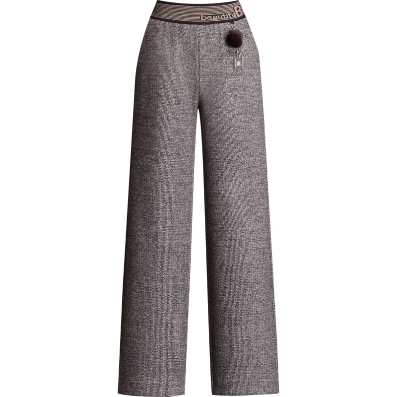 羊毛呢阔腿裤中年妈妈装2020长裤子 娇兰芭莉中老年女装