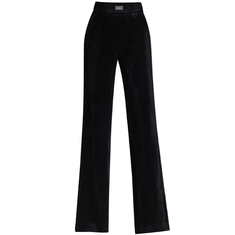 秋冬季妈妈金丝绒微阔腿裤子喇叭裤 娇兰芭莉中老年女装