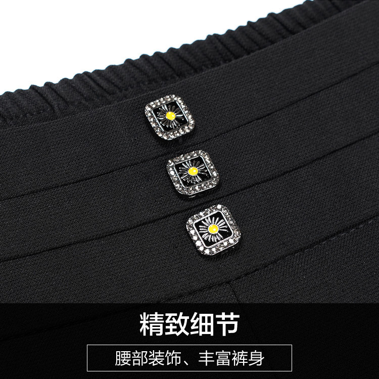 夏季妈妈阔腿裤子女中年2020长裤 娇兰芭莉中老年女装