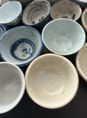 元明清时代压手杯明代青白釉小杯明清古瓷品茶功夫杯保真到代S159