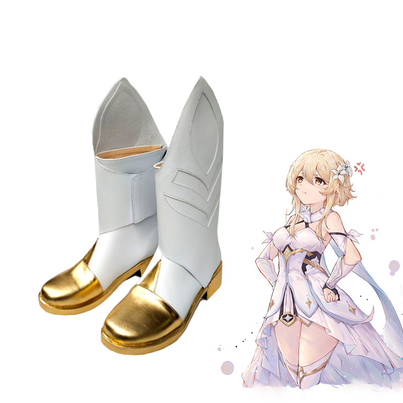 萌萌动漫 原神cos女主 旅行者 cosplay鞋子短款