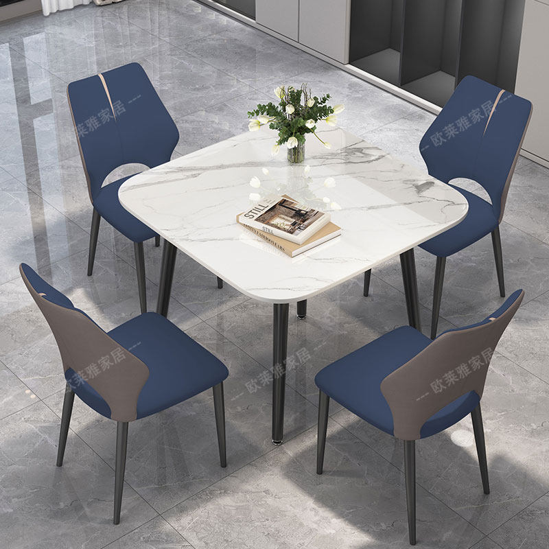 正方形岩板接待洽谈打牌桌椅现代家用小户型2024年新款一米餐桌子,淘宝优惠券,粉丝福利购,淘宝优惠卷