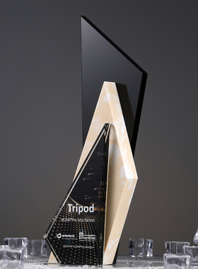 大理石水晶奖杯定制定做刻字创意彩色授权牌制作年会颁奖荣誉年会