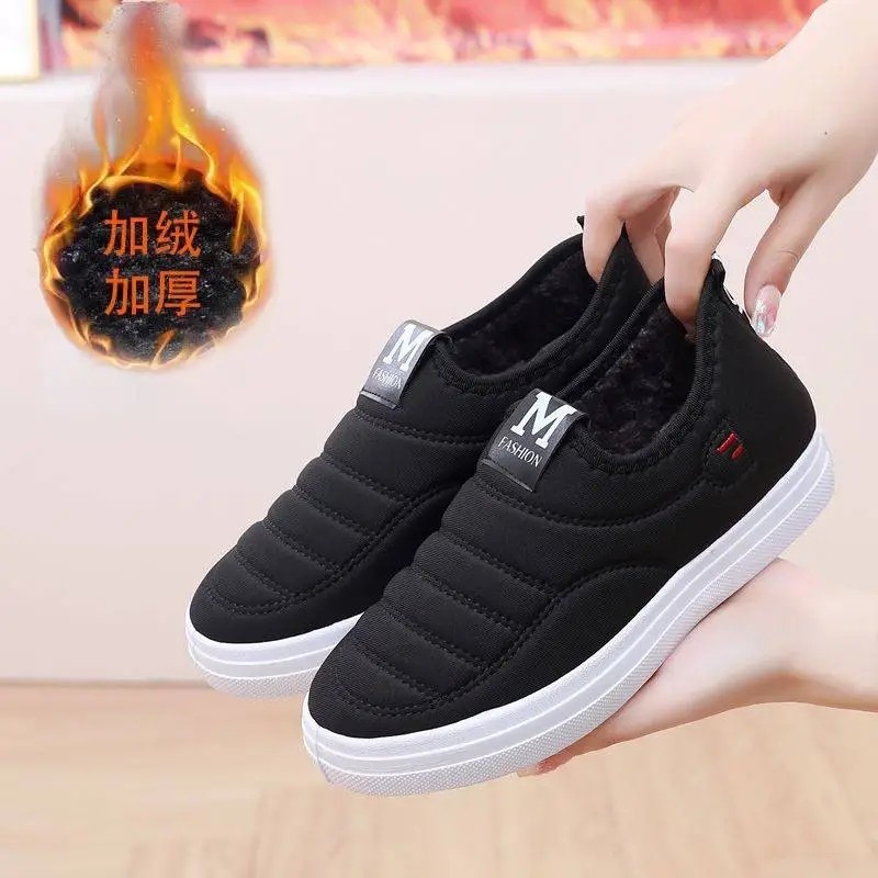 加厚加绒妈妈棉鞋保暖老北京布鞋冬季棉拖一脚蹬学生鞋厚底耐磨鞋,淘宝优惠券,粉丝福利购,淘宝优惠卷