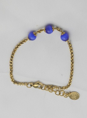 时尚大学生网红闺蜜手链紫色水晶