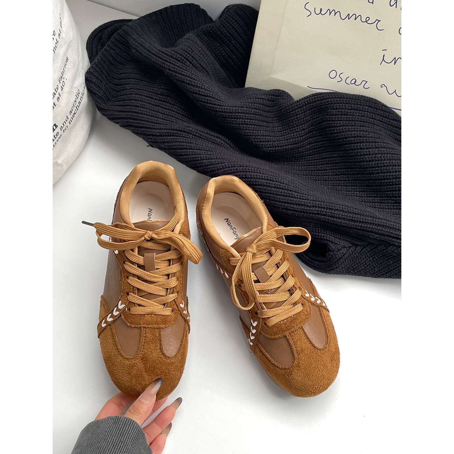 小众百搭复古软底单鞋女棕色休闲鞋2026春季新款轻便ins风运动鞋,淘宝优惠券,粉丝福利购,淘宝优惠卷