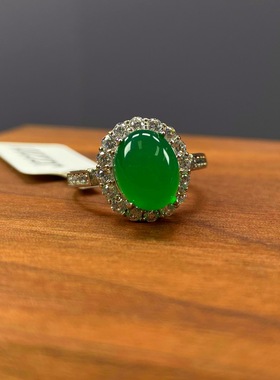 天然冰种玛瑙玉髓活口戒指