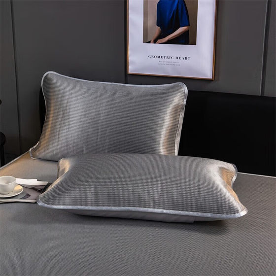 2026 new summer ice silk mat three-piece set machine washable student dormitory single summer ice silk mat