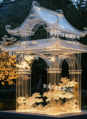亚克力仿古建筑凉亭中式古风
