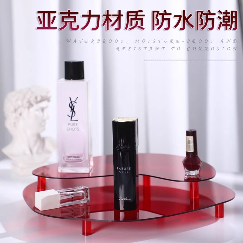 ins风时尚彩透亚克力托盘简约化妆品收纳香薰摆件装饰品拍摄道具,淘宝优惠券,粉丝福利购,淘宝优惠卷