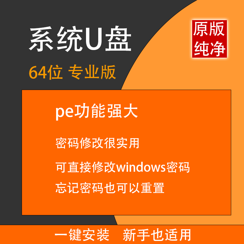 系统U盘Win10一键自动重装w11原版win7纯净11专业64位PE启动优盘-图1