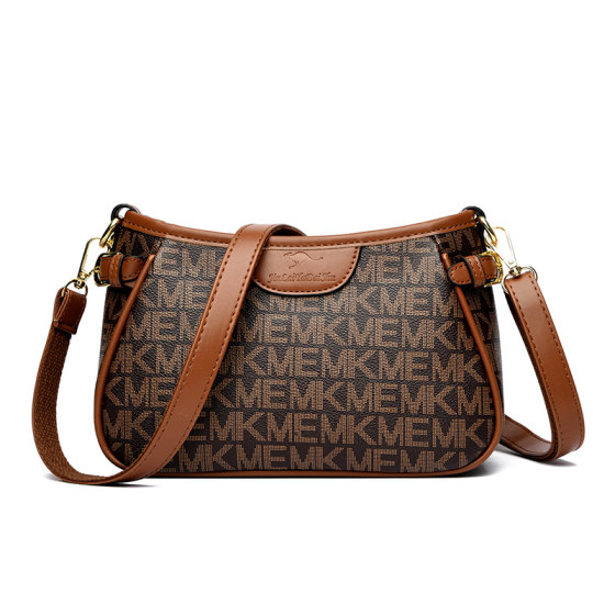 Letter printed ladies small shoulder bag 2026 new style soft leather