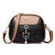 Small round bag for women 2026 new embossed three-layer mobile phone bag