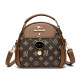 High-end hand-held crossbody bag double-layer mobile phone round bag