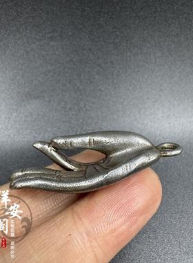 藏式藏传天铁托甲手工制作佛手项链吊坠挂件男女款文玩车挂