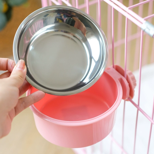 Кошачья чаша, собачья чаша висят клетки котята пить вода Антиогижающая фиксированная щенка пища пить вода горшок для корма для домашних животных бассейн