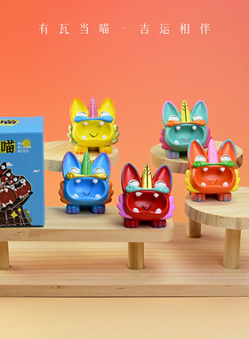 可爱卡通瓦猫摆件小号云南非遗