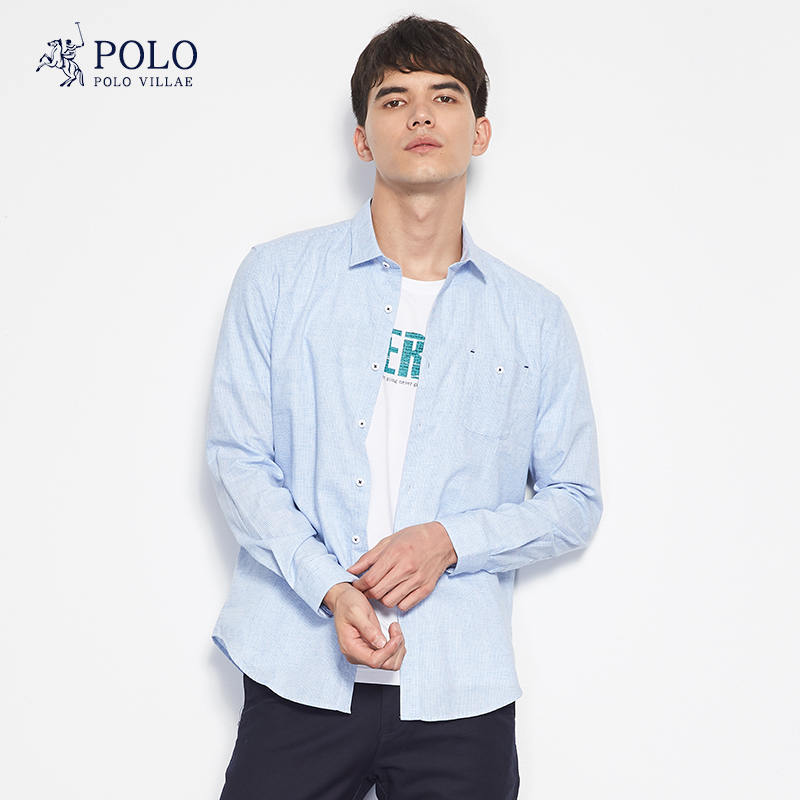 polo villae保罗男长袖春秋衬衫 polovillae衬衫