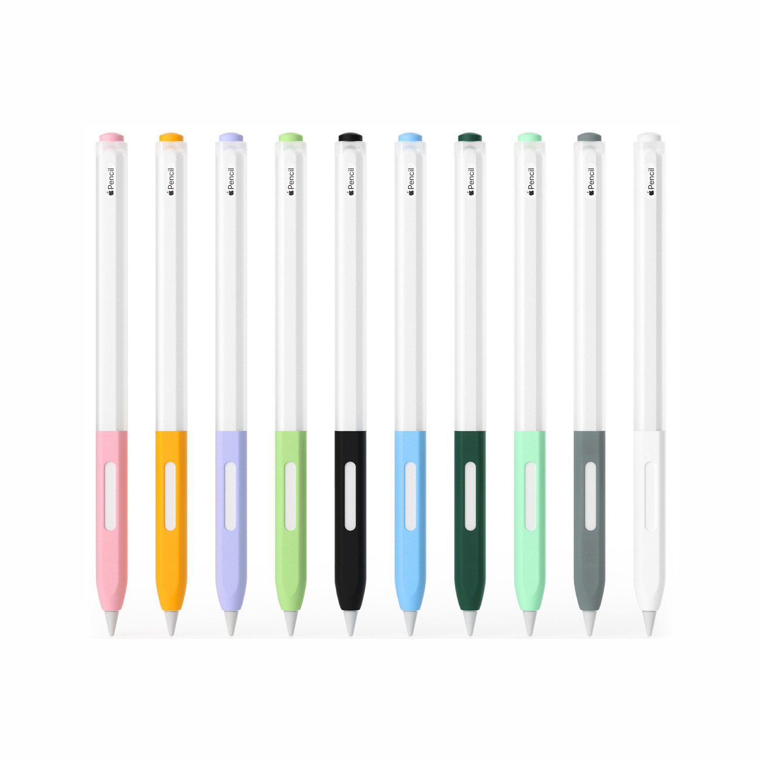 超薄圆款果冻透明笔套适用苹果apple pencil2代触控电容笔硅胶套