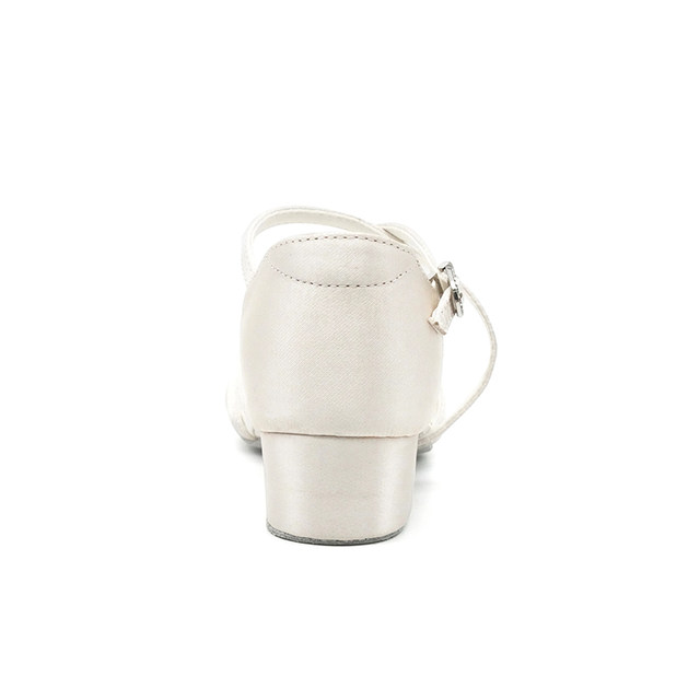 Sansha children's Latin dance shoes girls soft sole low heel dance shoes dance shoes beginner white