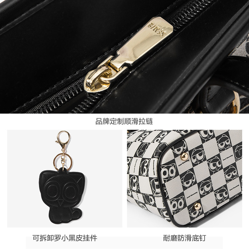 森马女罗小黑联名新款大容量托特包 森马箱包托特包