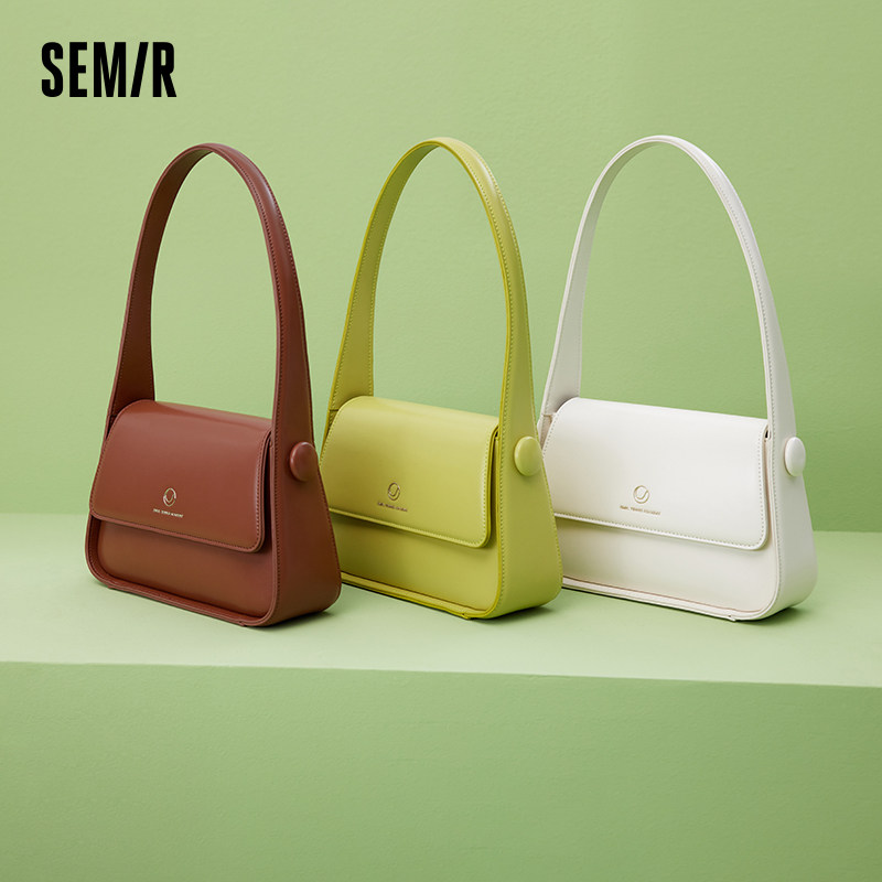 森马2023新款小众原创网球感马鞍包 森马箱包女士包袋