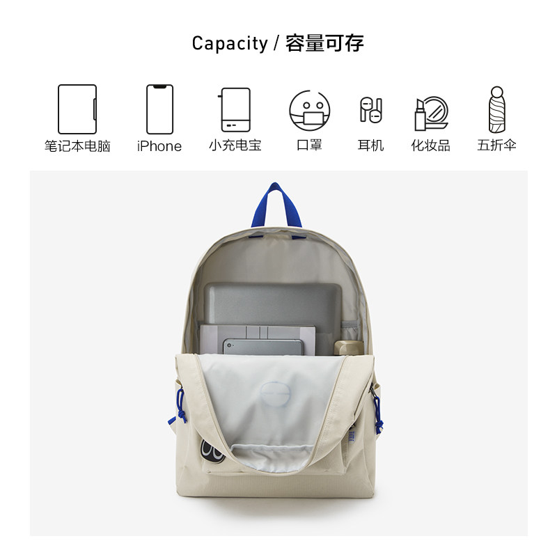 森马女新款罗小黑潮牌高中生电脑包 森马箱包双肩背包