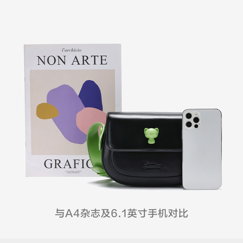 森马女2023新款罗小黑小众马鞍包 森马箱包女士包袋