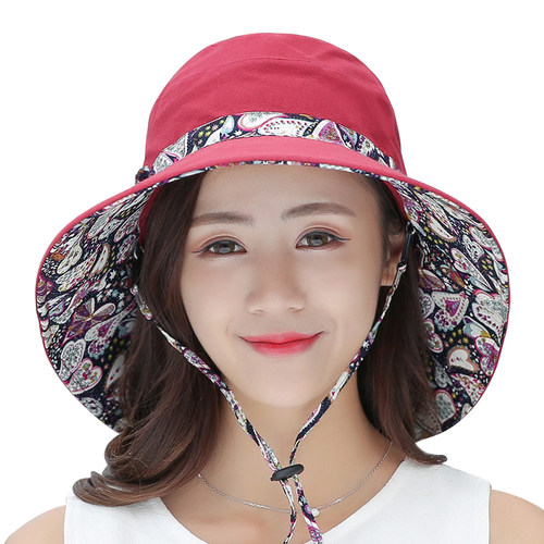 帽子女夏天太阳帽韩版遮阳帽防紫外线出游户外防晒大沿沙滩帽布帽 - 图3