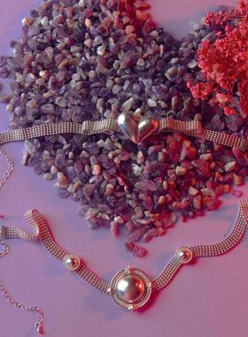 APT702心形/圆形chocker/项链