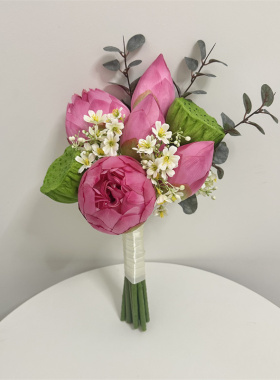 魏小只的花店新中式荷花莲花装饰