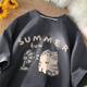 Camiseta de algodón de algodón pesado Camiseta de manga corta para hombres y mujeres Summer suelto Ins casual de moda de moda