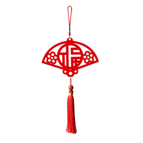 2026元旦马年布置春节过新年玄关装饰喜庆绒布客厅布置福字小挂件 - 图3