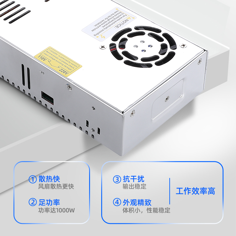 明伟S-600W800W1000W1500W2000调开关电源MS-500-24V12V18V36V48V - 图2